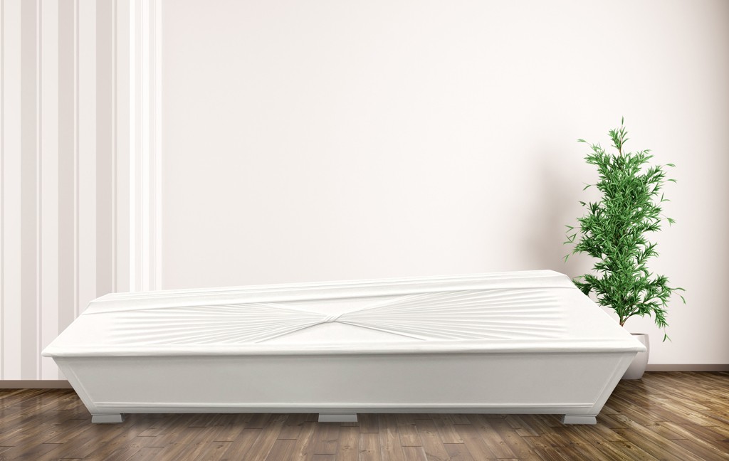 Coffin with a knot illustration