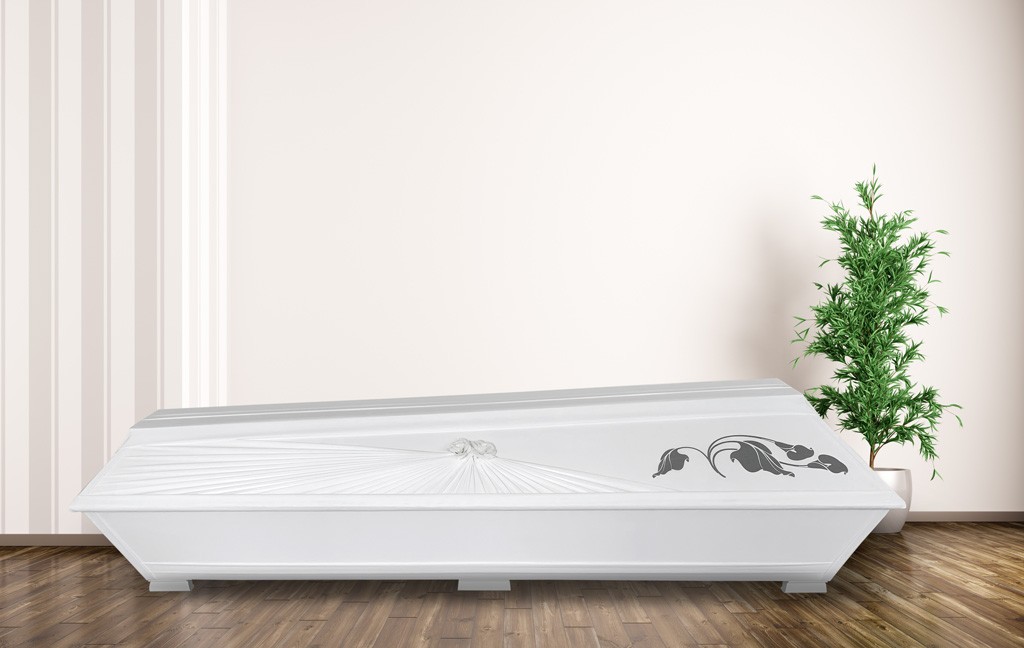 Coffin with a calla