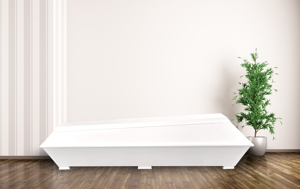 Smooth fabric coffin