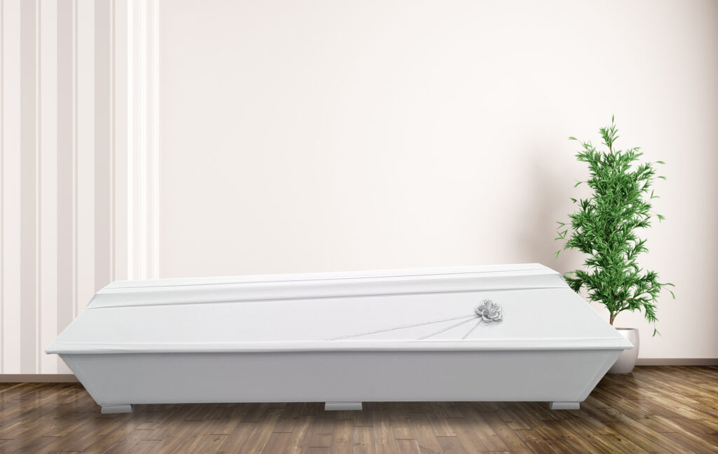 Coffin with rose motive