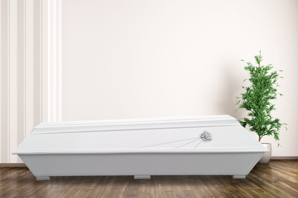 Coffin with rose motive